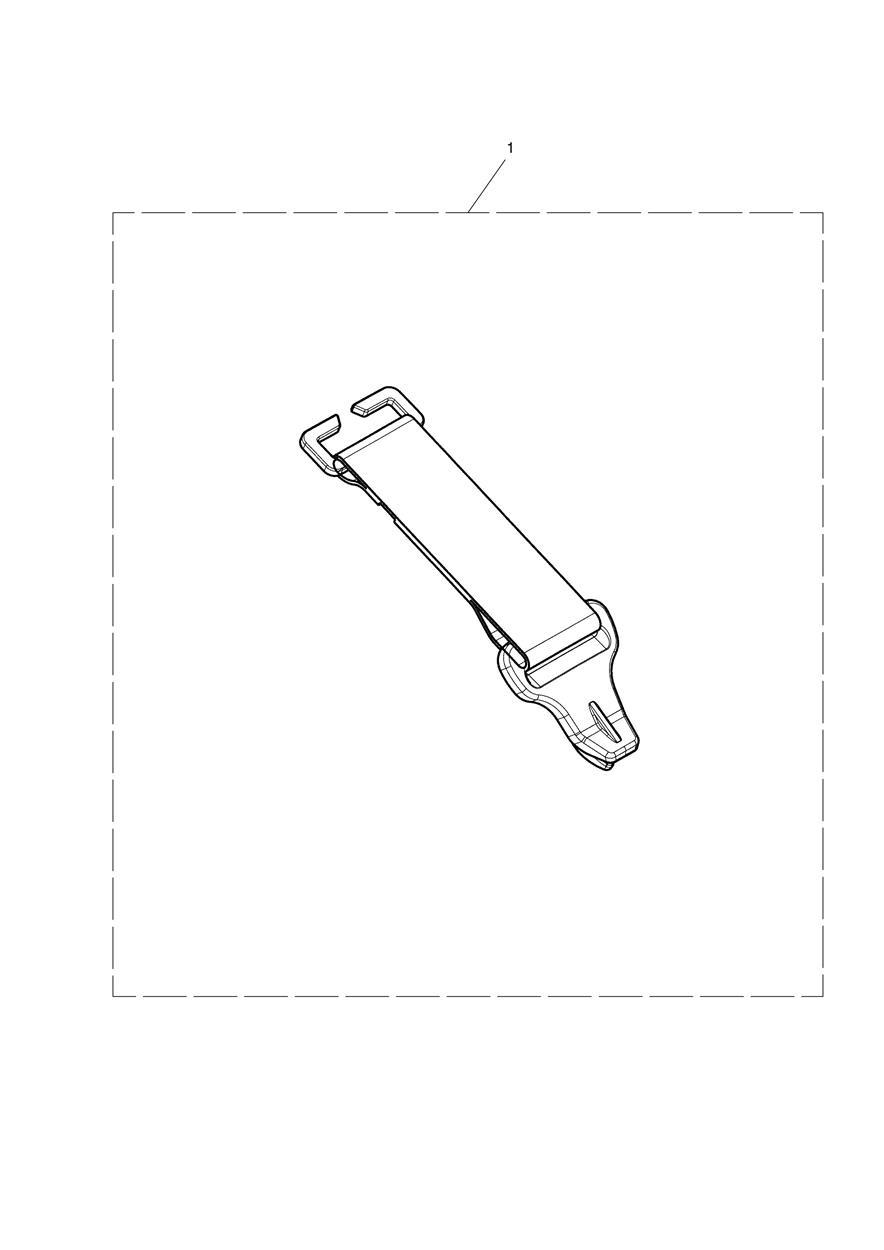 Tank Bag Strap, Front exploded diagram