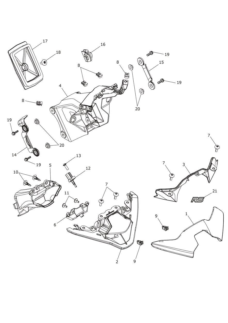 Cockpit exploded diagram