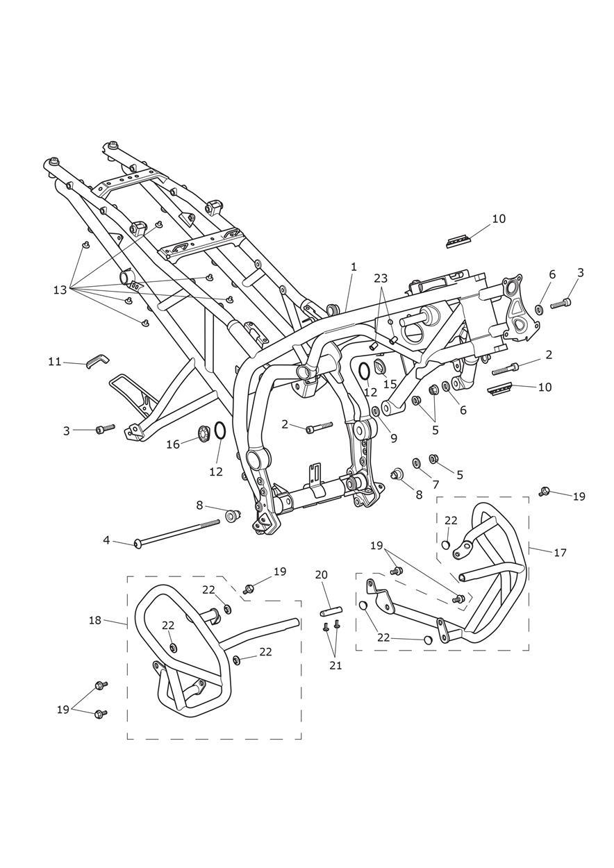 Main Frame & Fittings exploded diagram