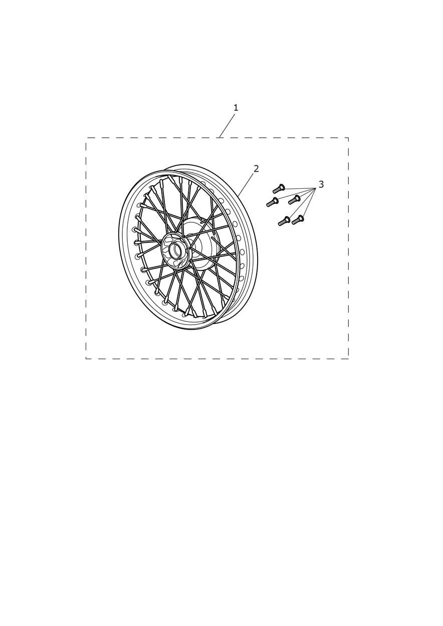 Front Wheel Kit, Chrome exploded diagram