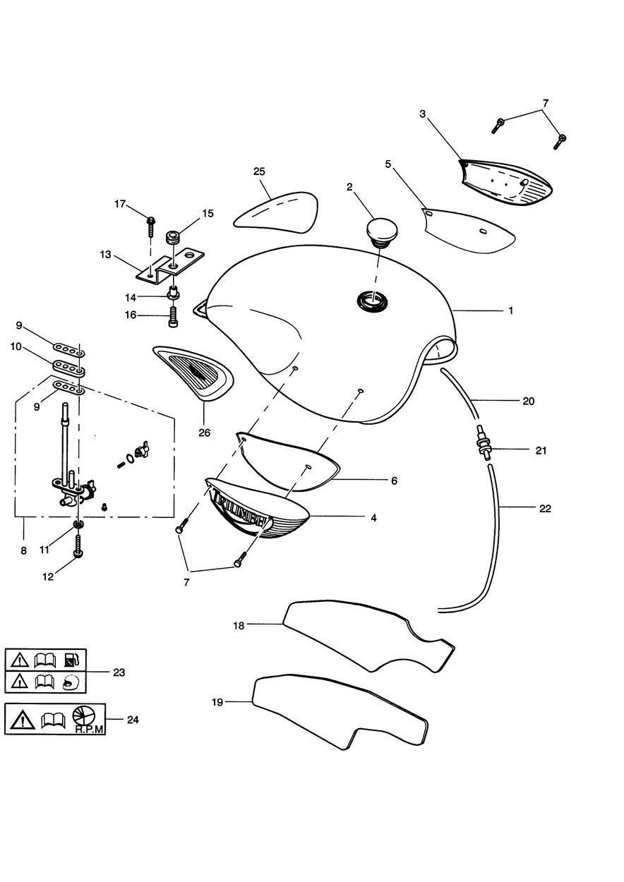 Fuel Tank and Fittings exploded diagram