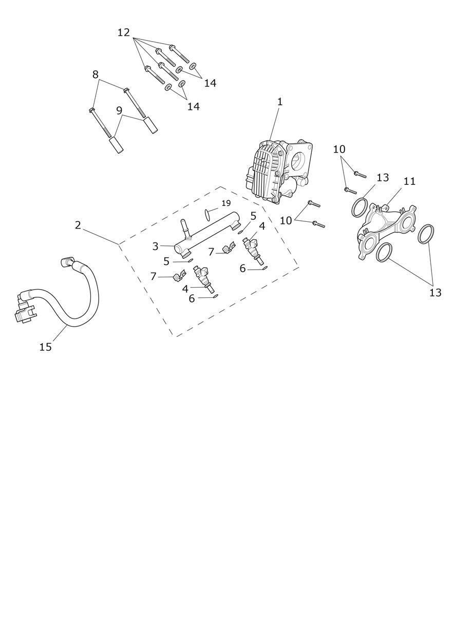 Throttle Bodies exploded diagram