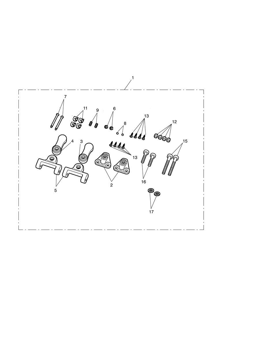 Adjustable Passenger Footboard Hardware Kit exploded diagram