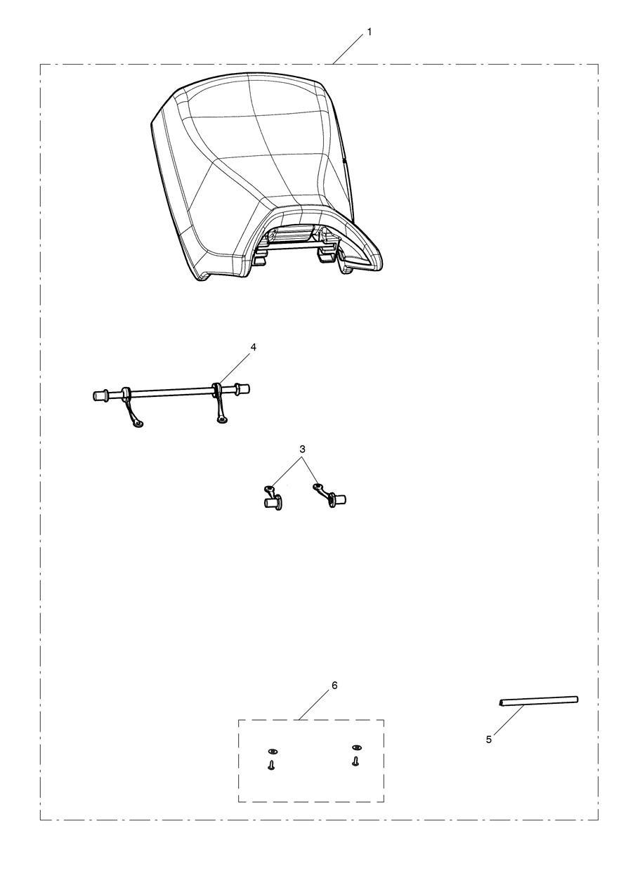 Rider Seat Assy, High exploded diagram