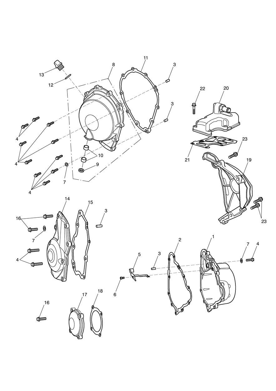 Engine Covers exploded diagram