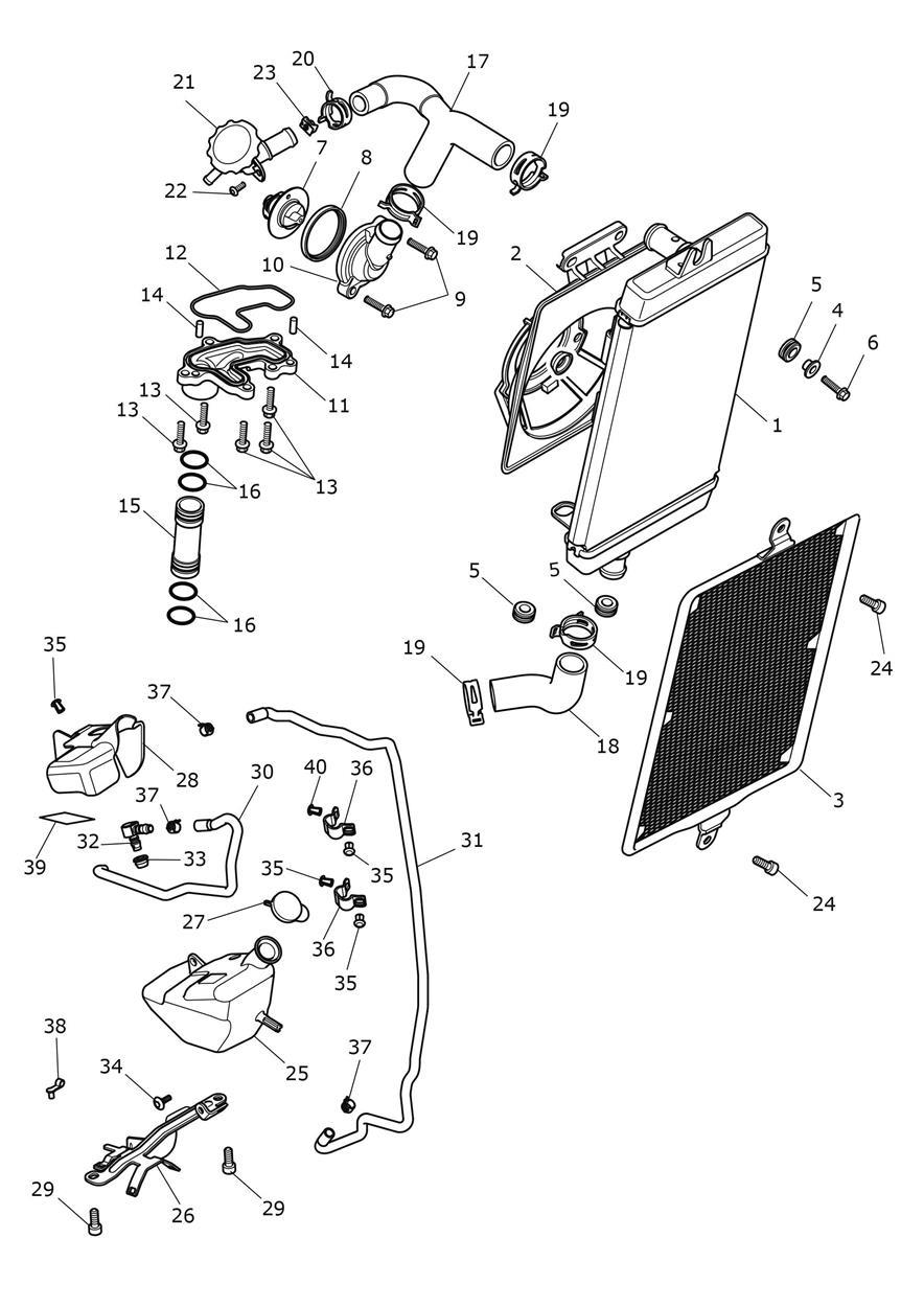 Cooling System exploded diagram