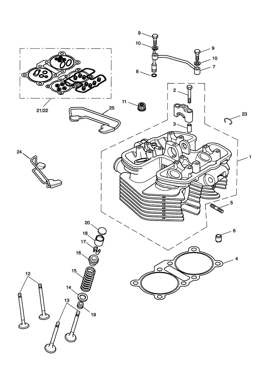 Cylinder Head & Valves exploded diagram
