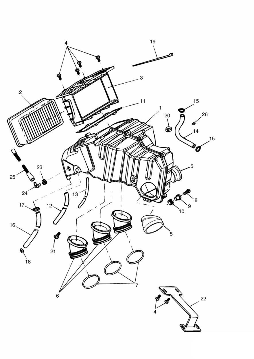 Airbox exploded diagram