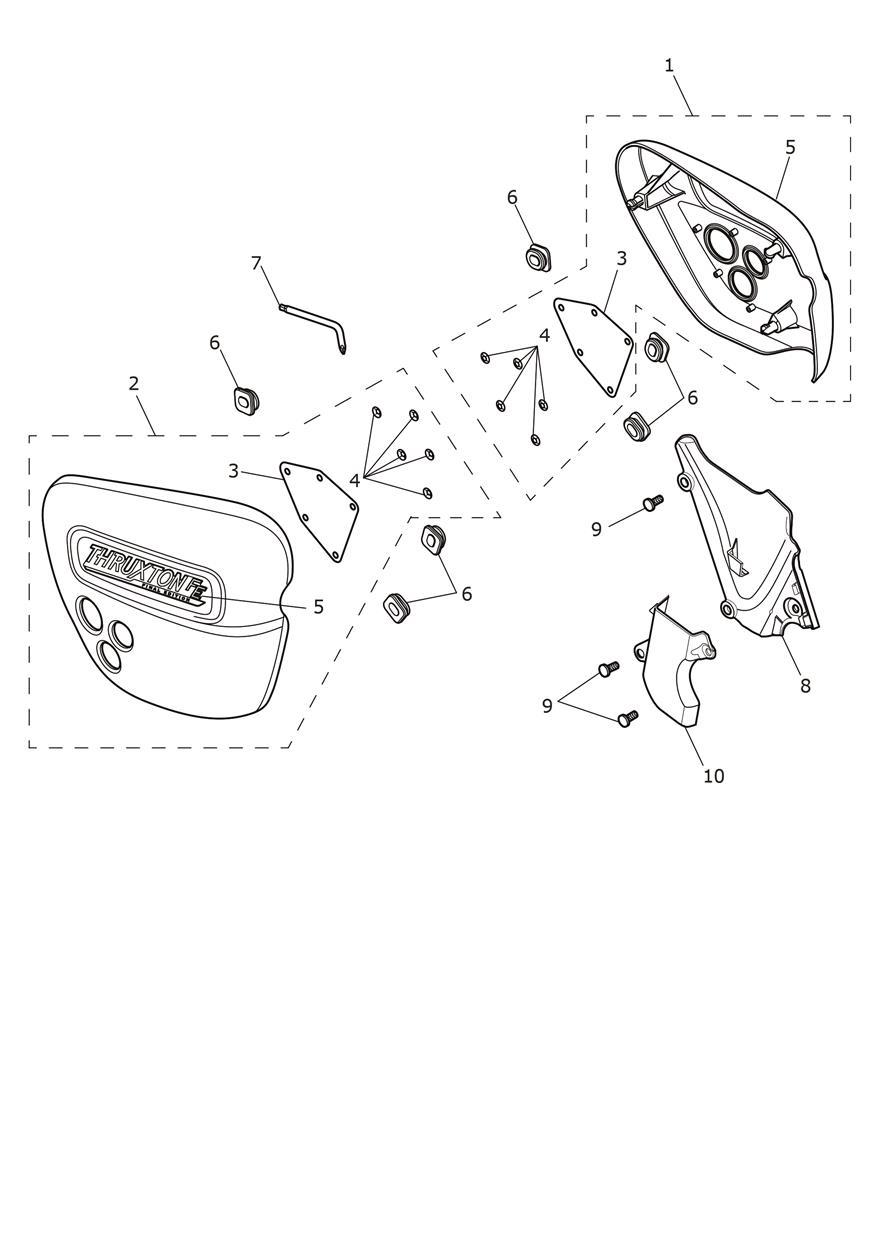 Side Fairing Panels - Competition Green/Silver Ice Bikes 'Final Edition' exploded diagram