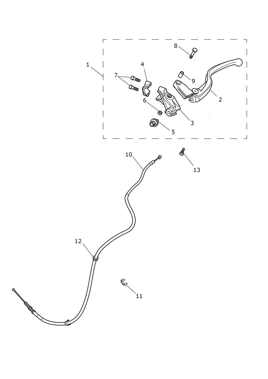 Clutch Controls exploded diagram