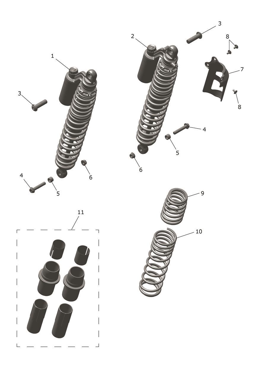 Rear Suspension Unit exploded diagram
