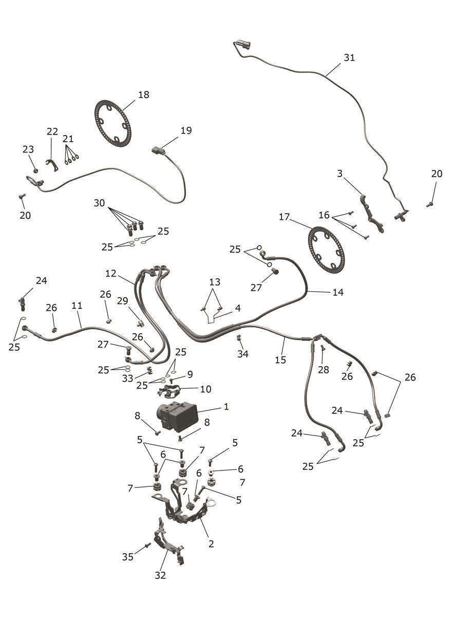 ABS System exploded diagram