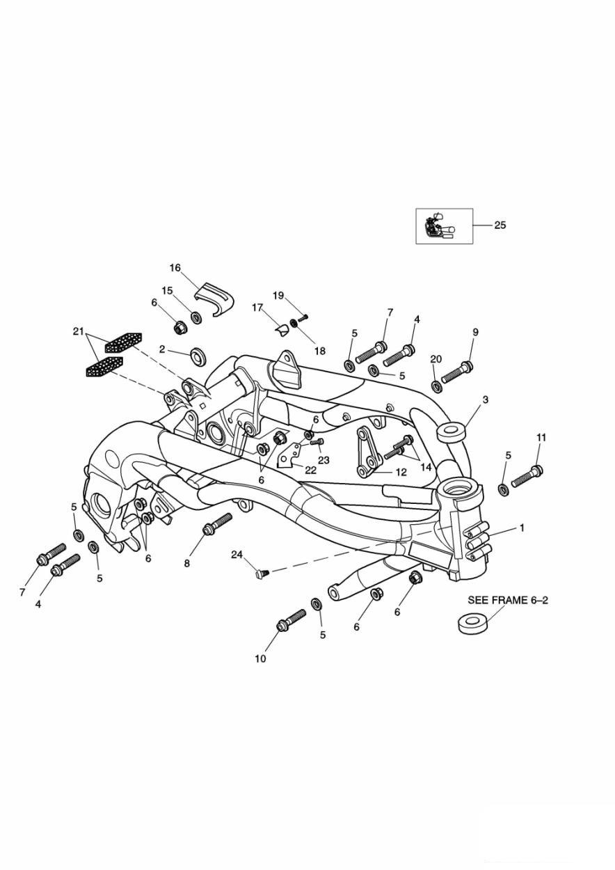Main Frame & Fittings exploded diagram