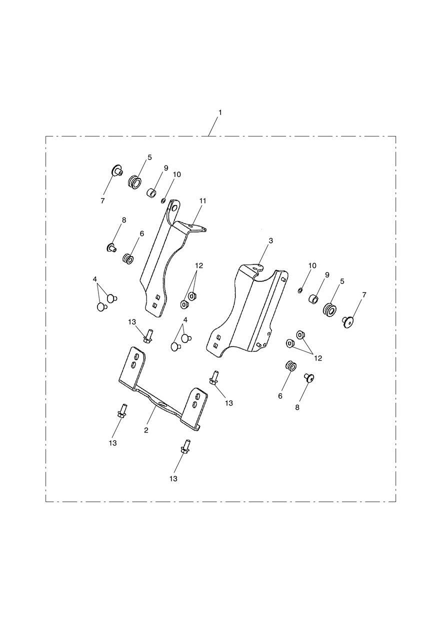 Screen Mounting Brackets exploded diagram