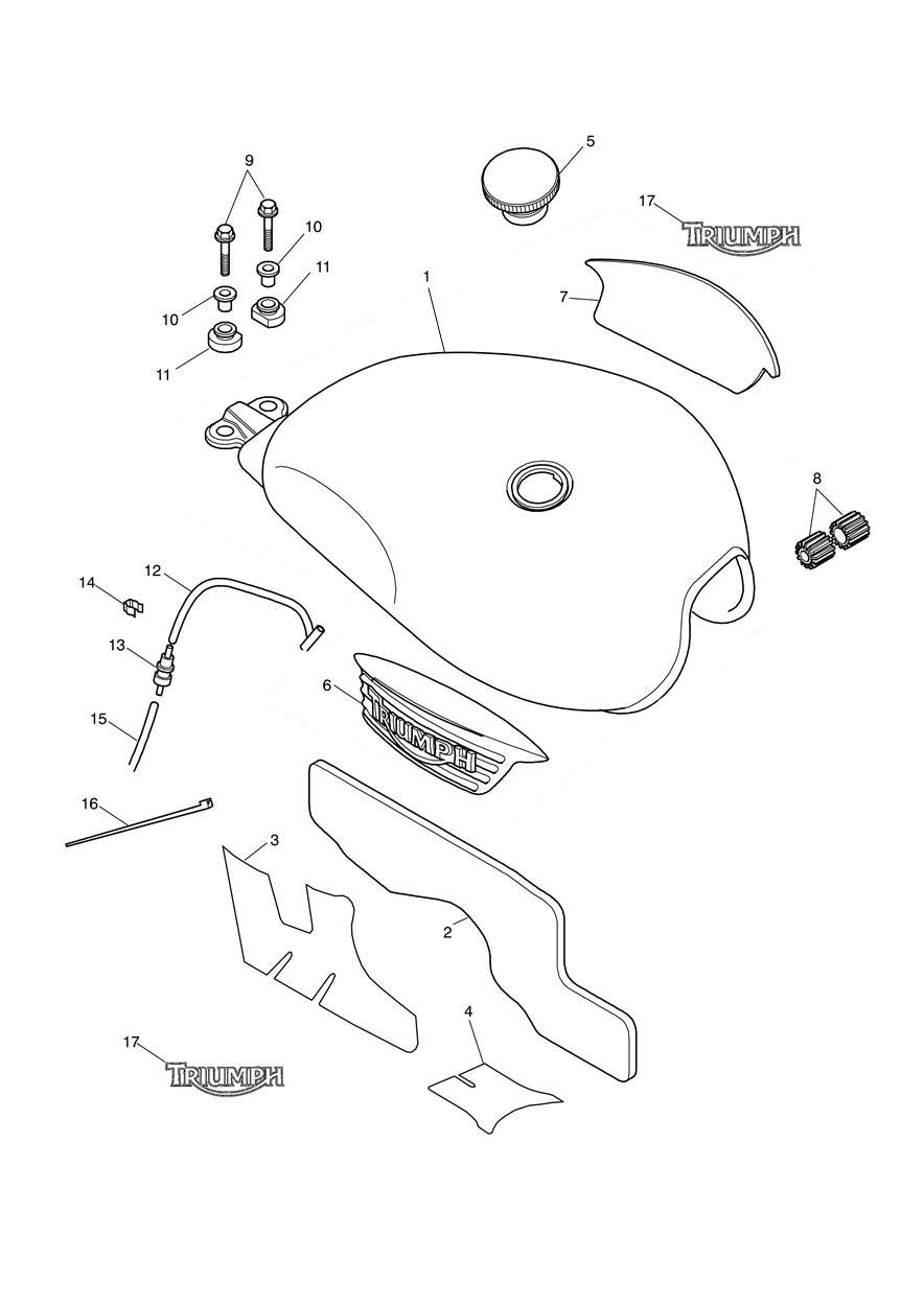 Fuel Tank & Fittings exploded diagram