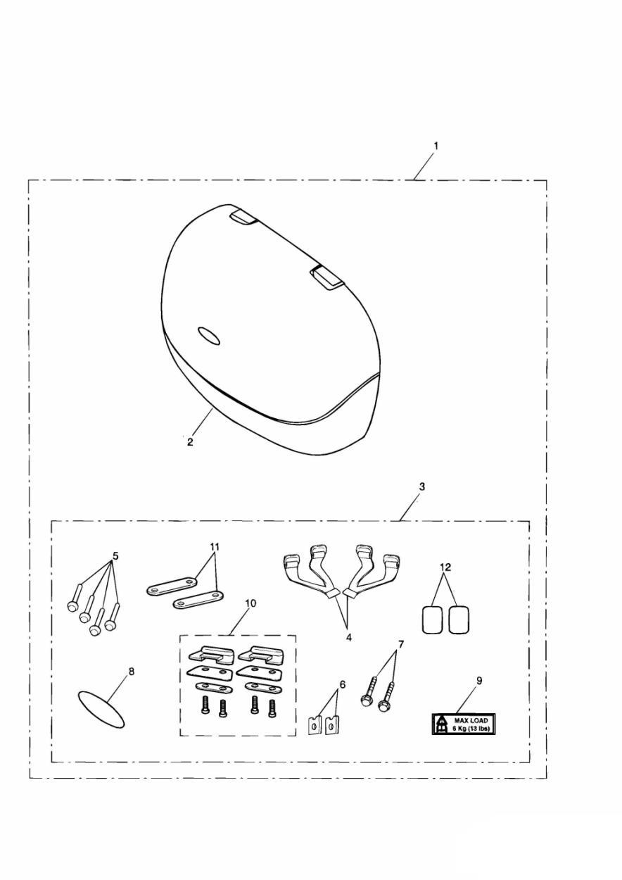 Outer Pannier Kit, LH exploded diagram
