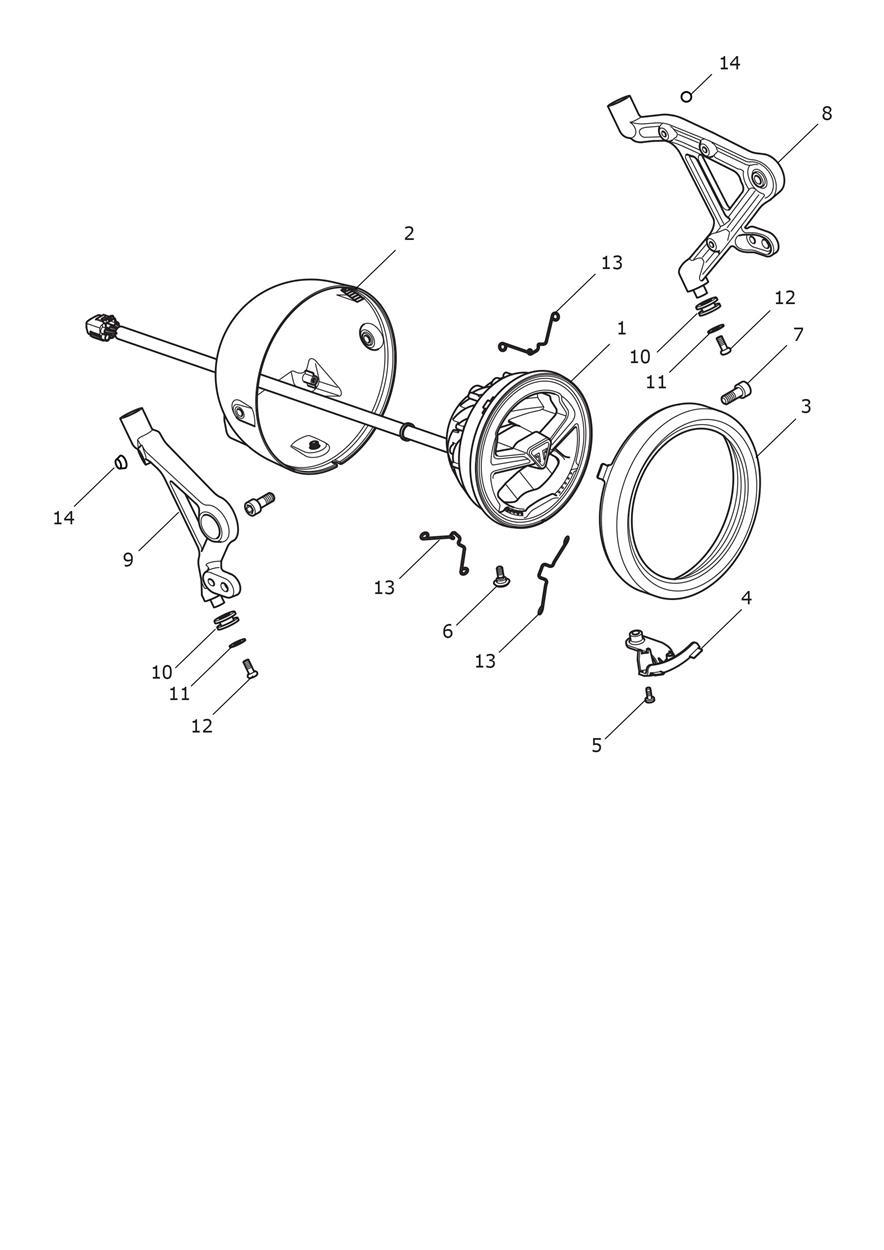 Headlights exploded diagram