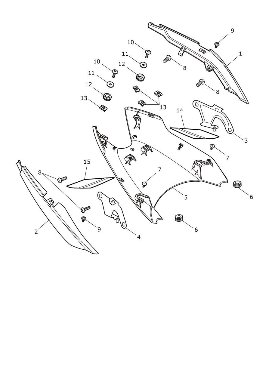 Rear Bodywork exploded diagram