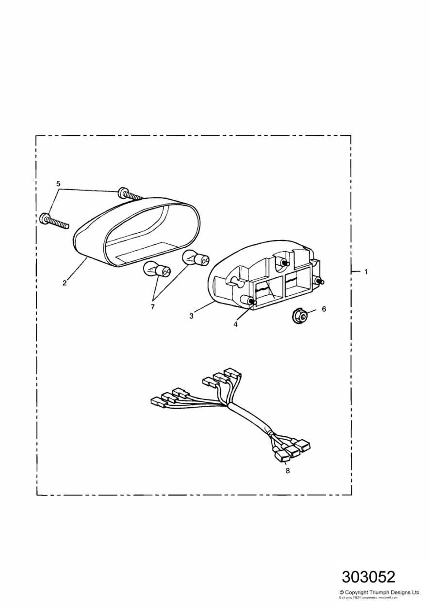 Rear Lamps exploded diagram