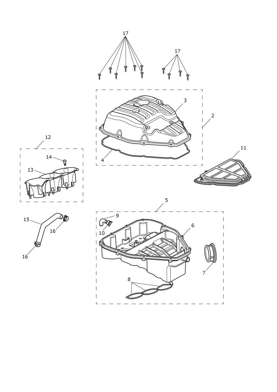 Airbox exploded diagram