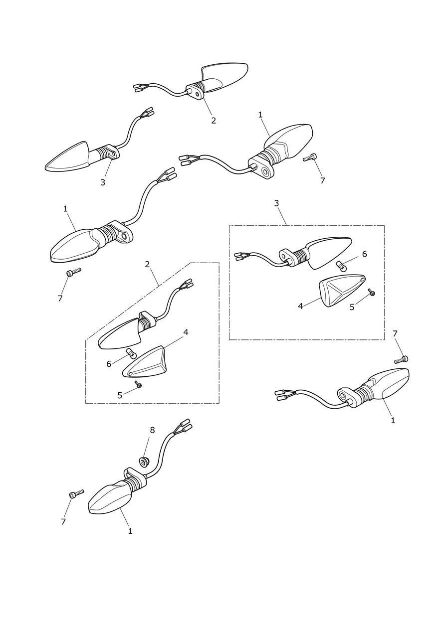 Indicators exploded diagram