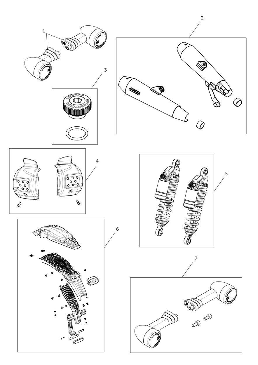 Street Twin Cafe Custom exploded diagram