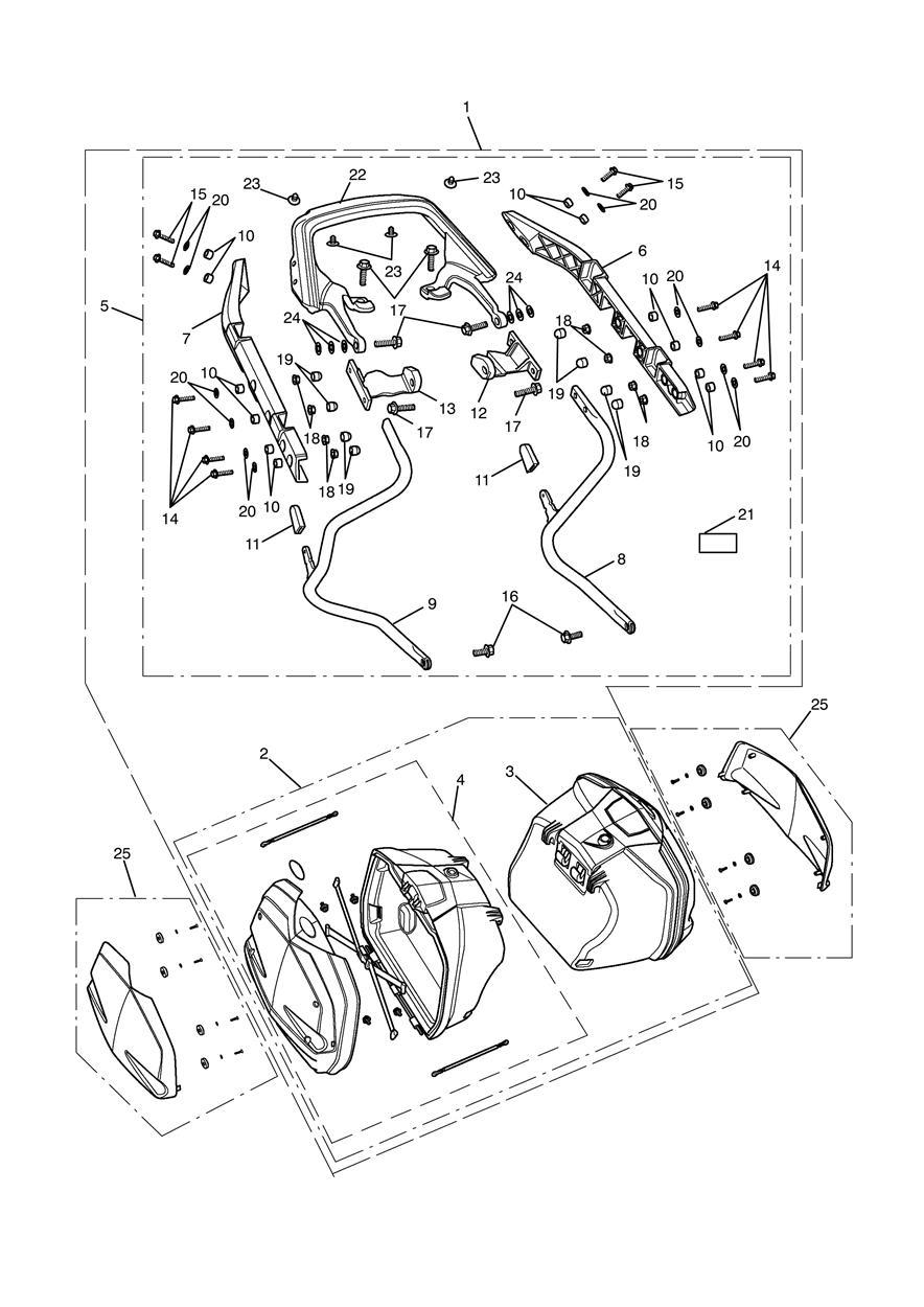 Panniers exploded diagram