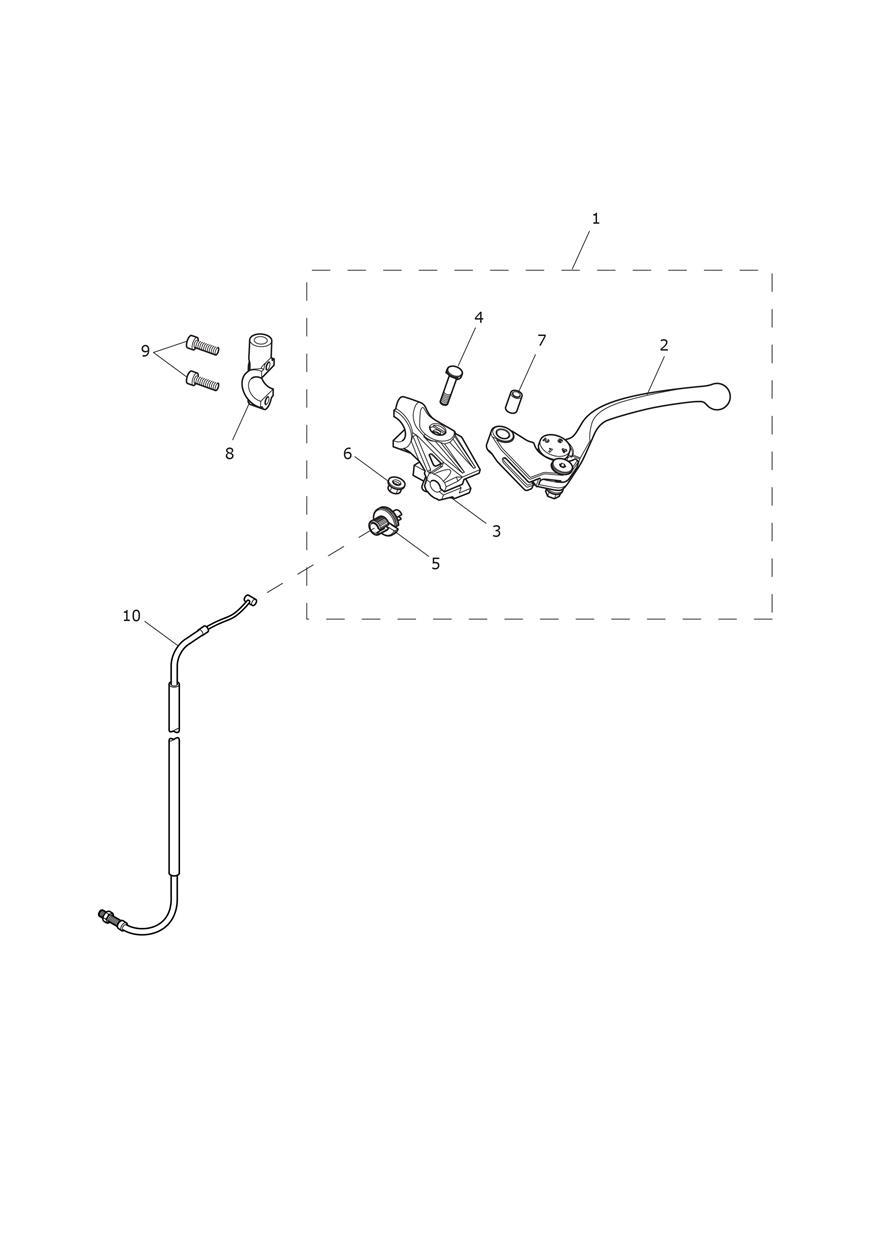 Clutch Controls exploded diagram