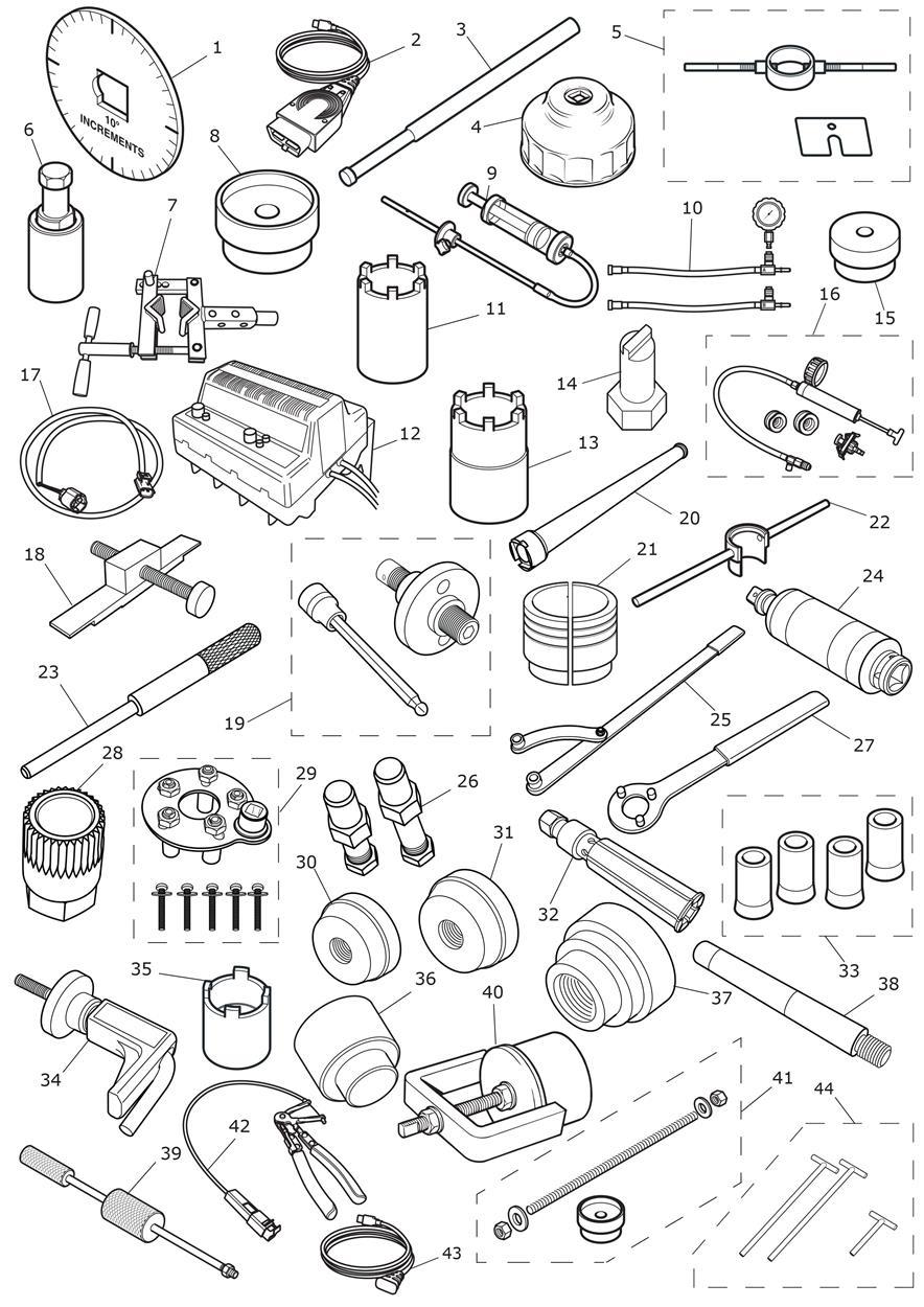 Service Tools exploded diagram