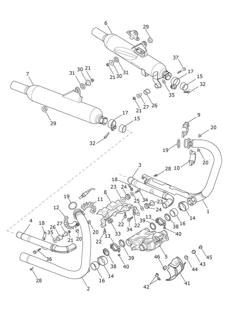 Exhaust System exploded diagram