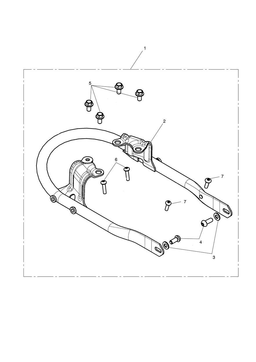Mounting Kit, Grab Rail, Chrome exploded diagram
