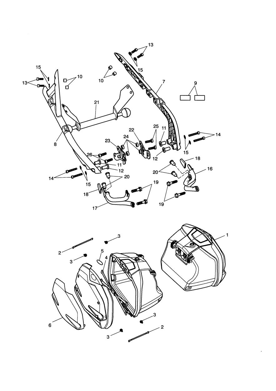 Panniers exploded diagram