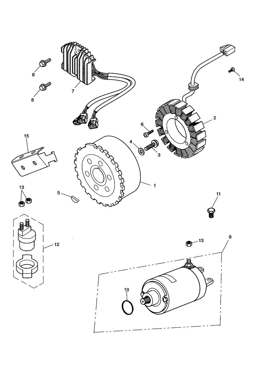 Alternator/Starter exploded diagram
