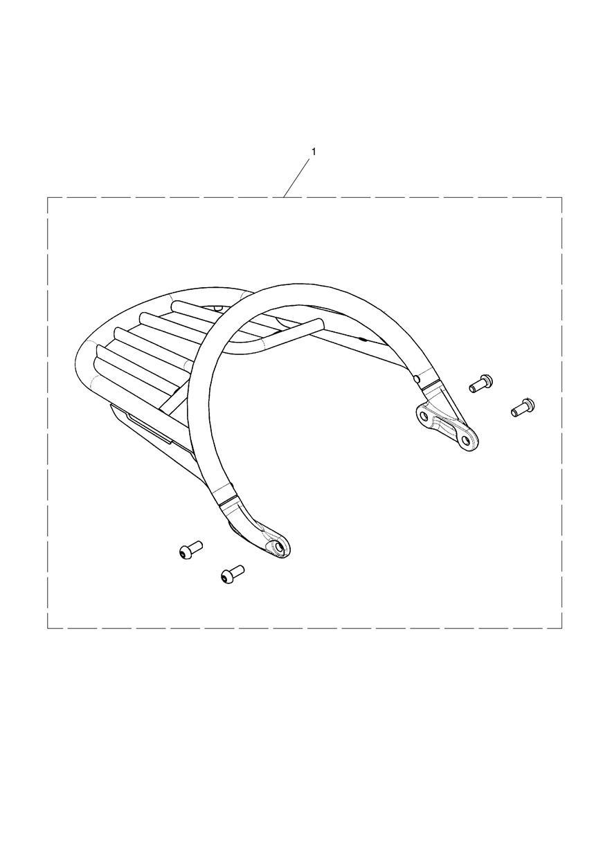 Grab Rail & Rack Kit, Chrome exploded diagram