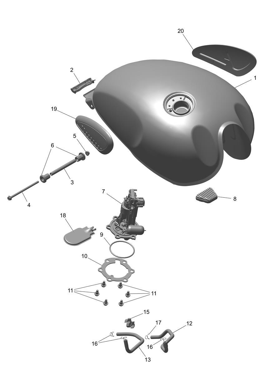 Fuel Tank & Pump exploded diagram