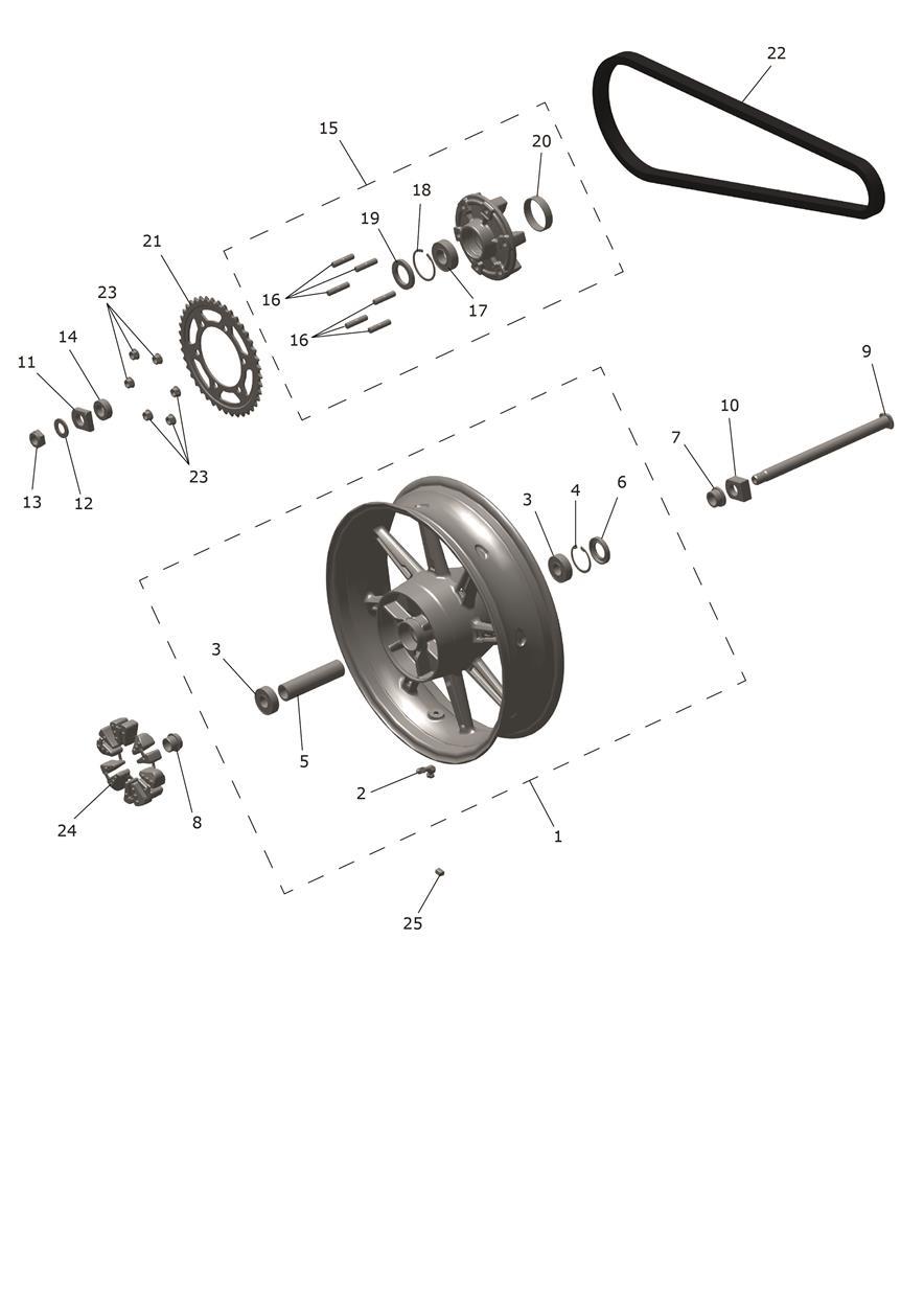 Rear Wheel exploded diagram