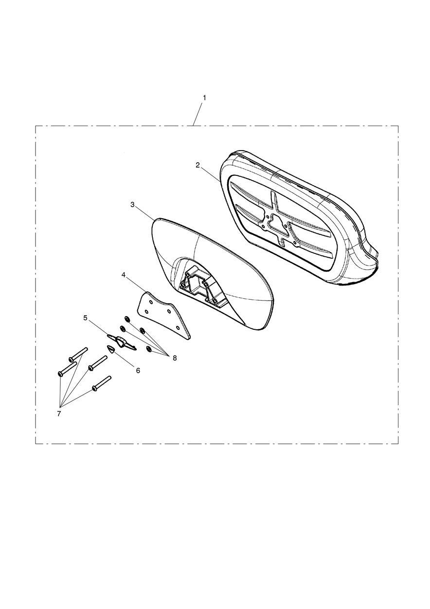 Backrest, Passenger, Kit exploded diagram