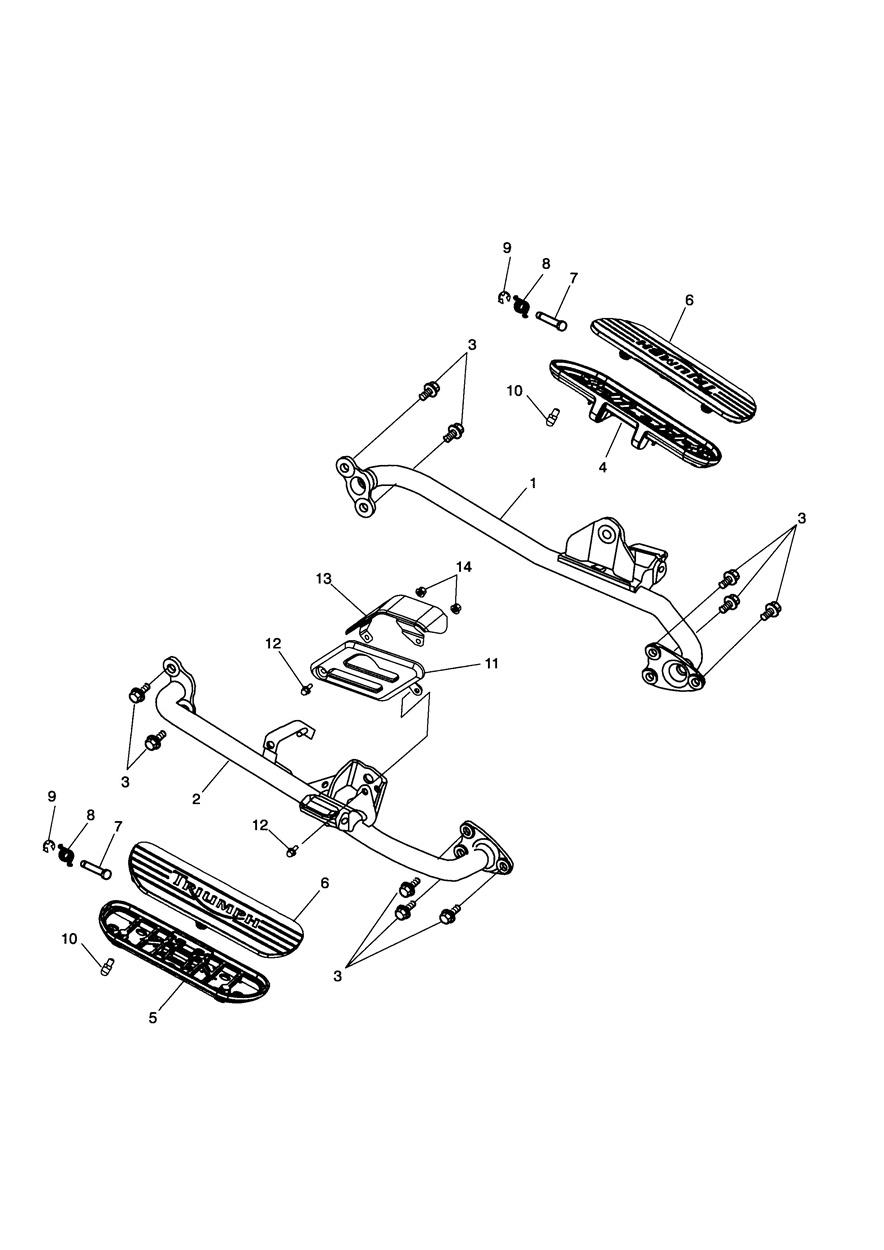 F. Footrests & Mountings - Rocket III Classic (incl. Special Edition) exploded diagram