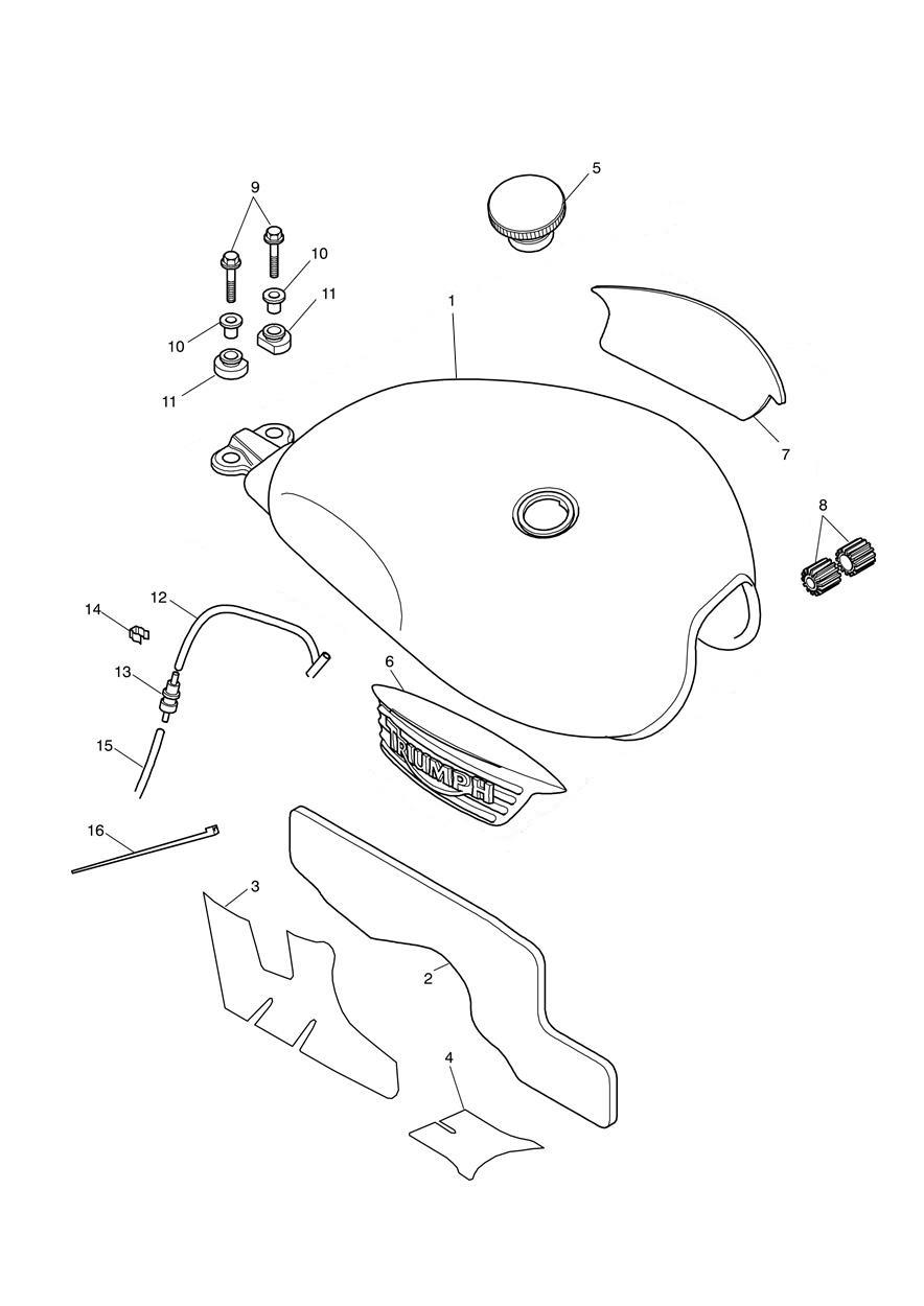 Fuel Tank & Fittings exploded diagram
