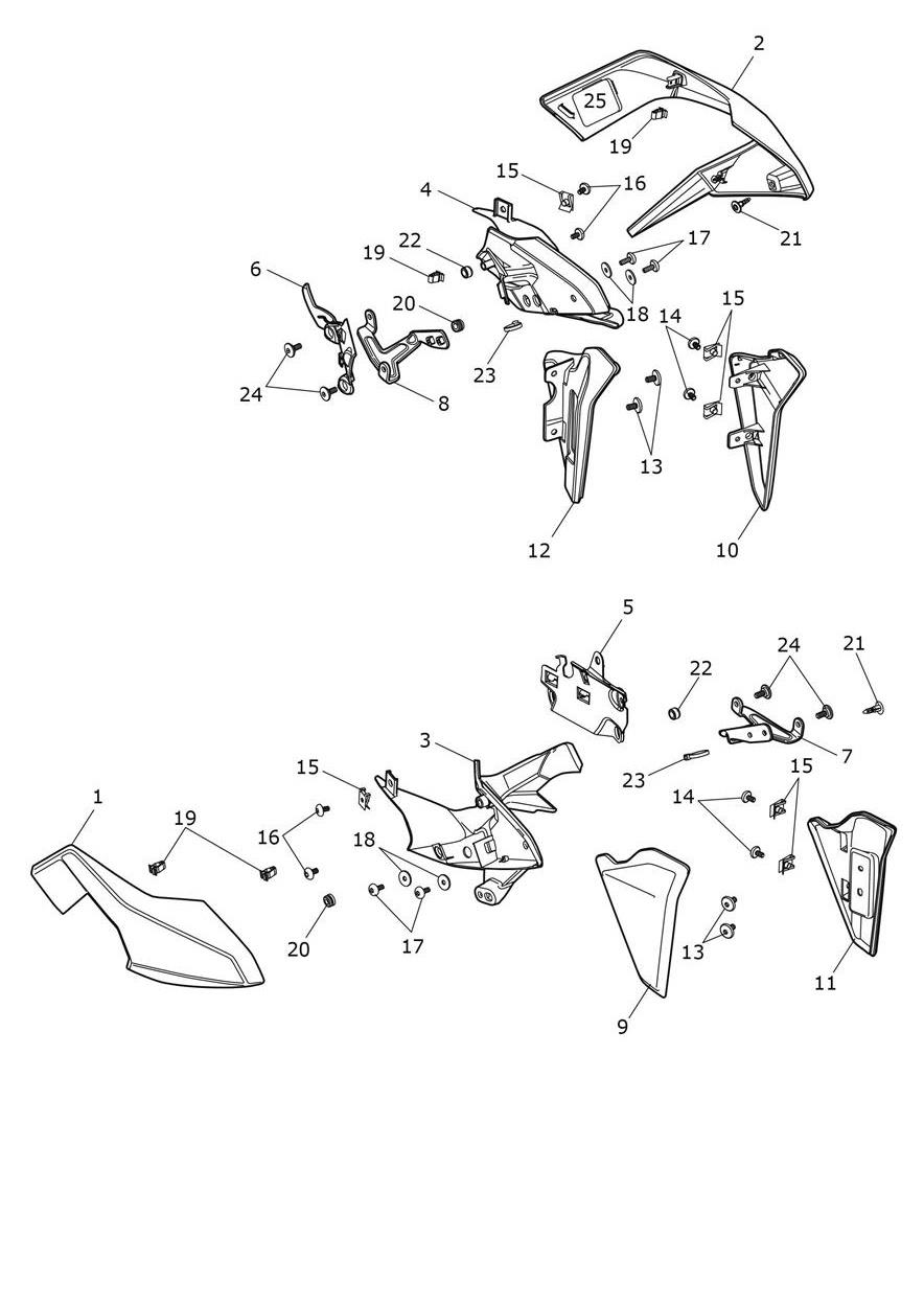 Side Panels exploded diagram