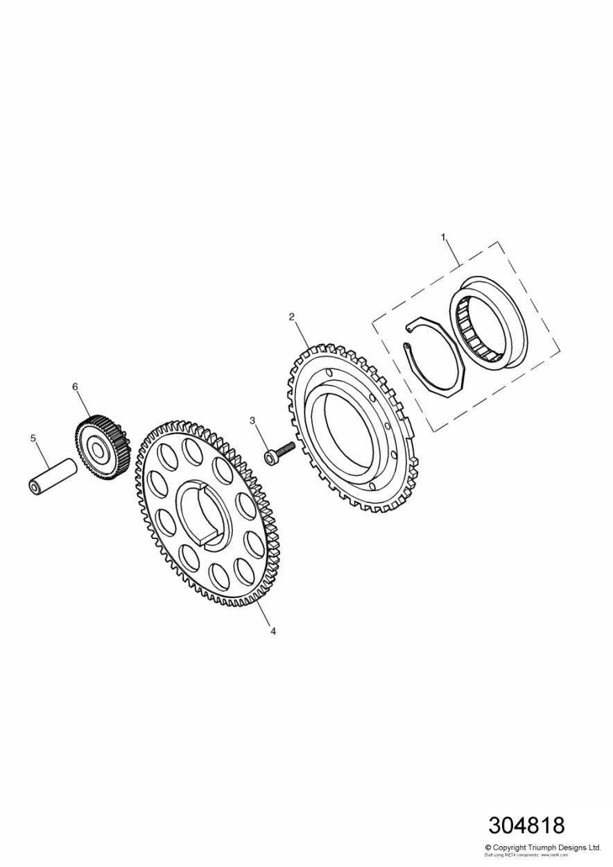 Alternator and Starter Drive exploded diagram
