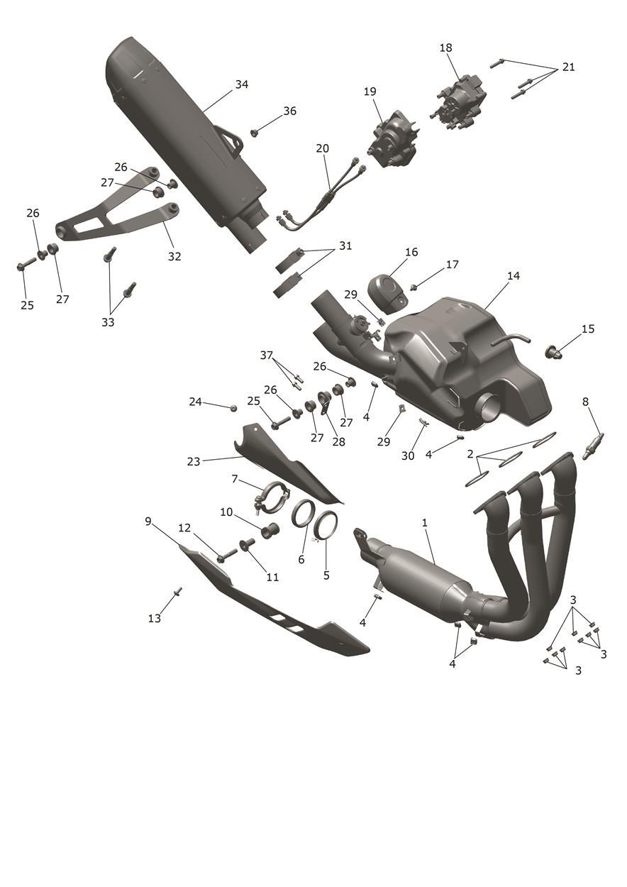 Exhaust System - Breitling Edition exploded diagram