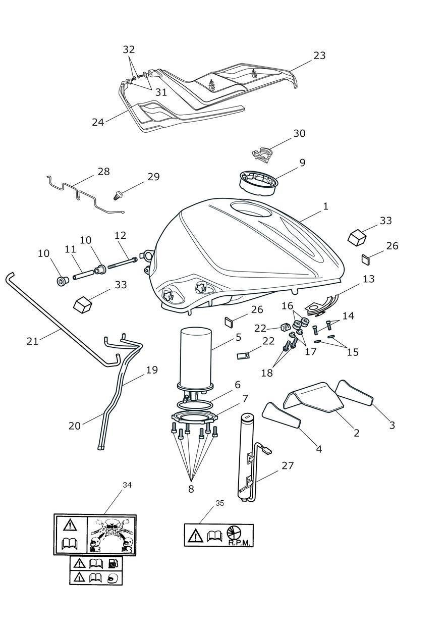 Fuel Tank, Fuel Pump & Fittings exploded diagram