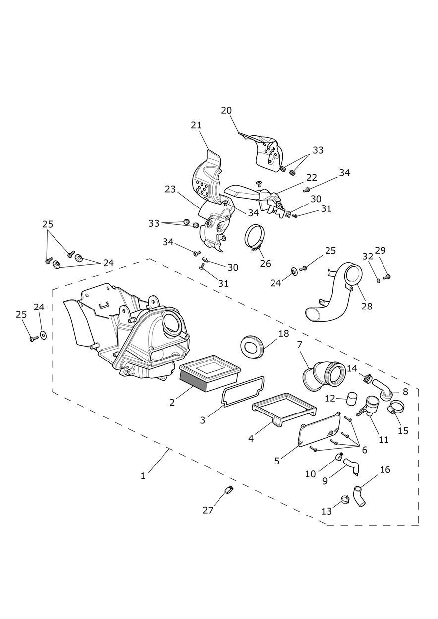 Airbox exploded diagram