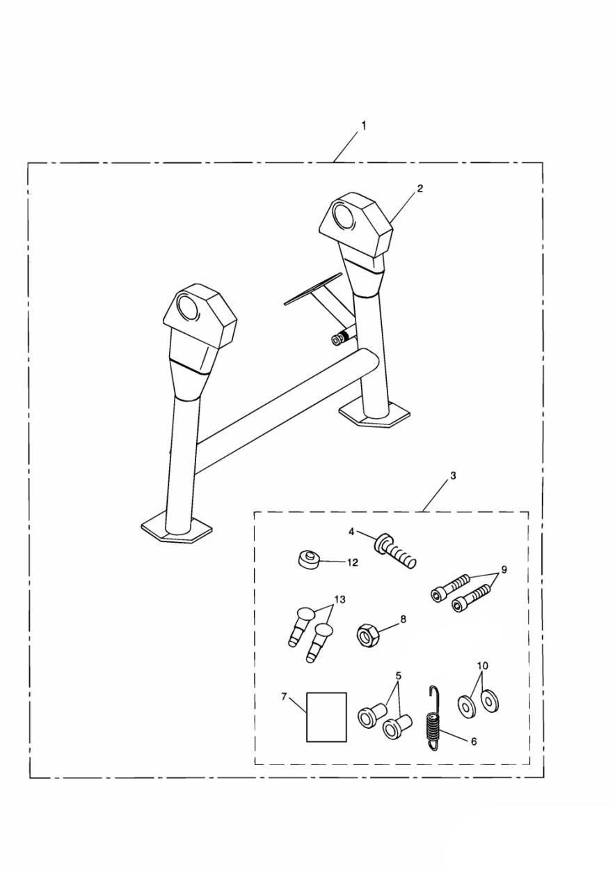 Centre Stand Kit exploded diagram