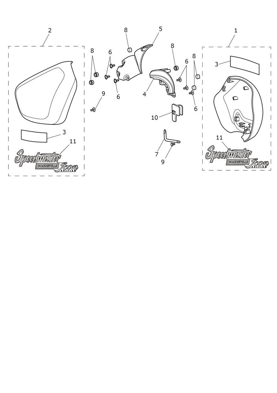 Side Fairing Panels exploded diagram