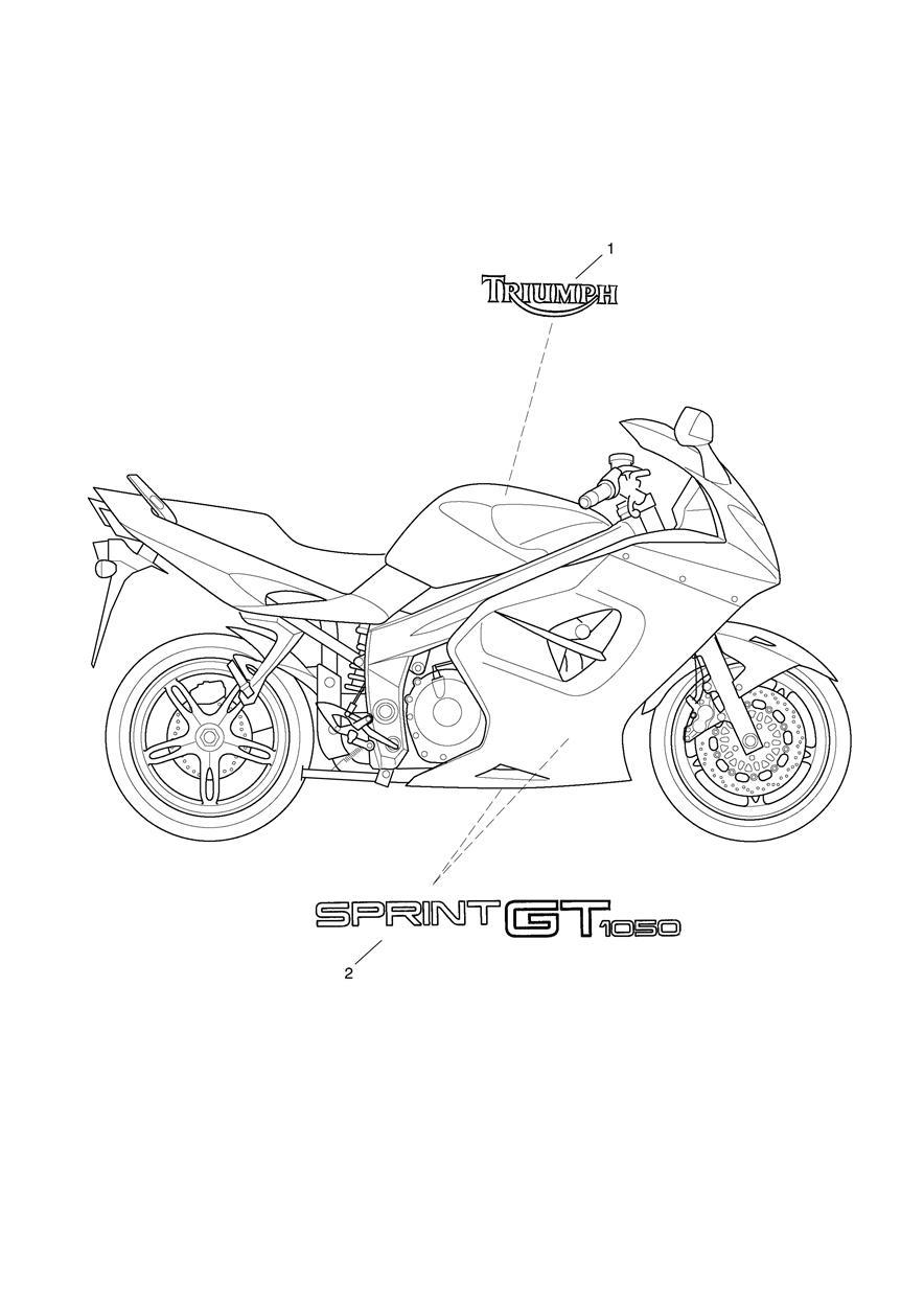 Bodywork - Decals exploded diagram