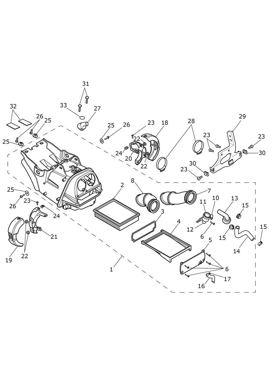 Airbox exploded diagram