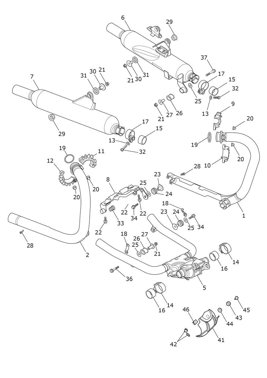 Exhaust System exploded diagram