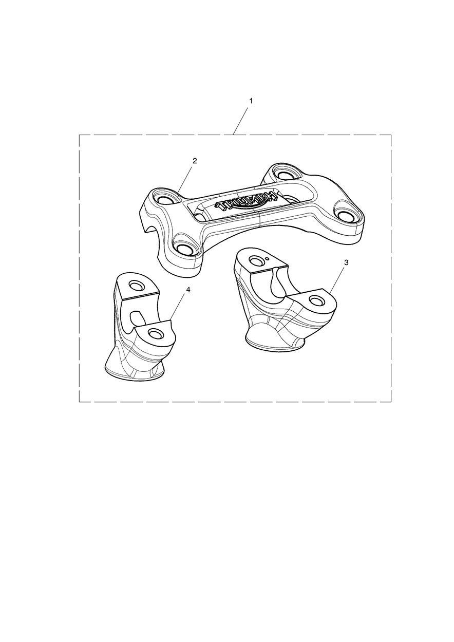 Clamp, Handlebar, 22.2 Bar, Black exploded diagram